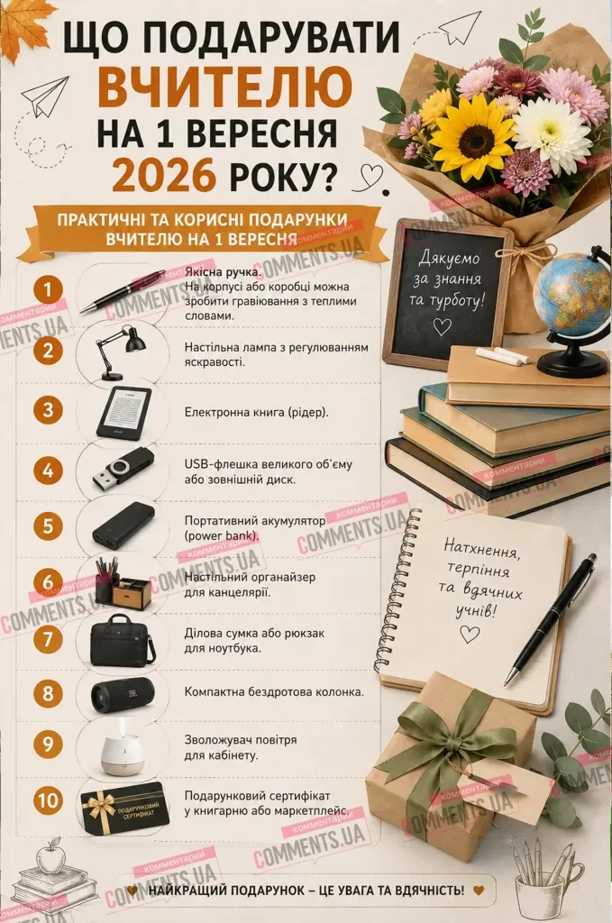 Букет зів’яне за кілька днів: що краще подарувати вчителю на 1 вересня